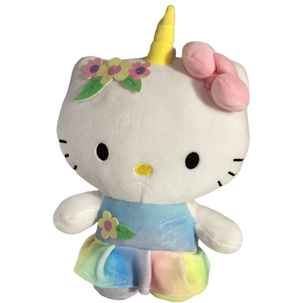 Hello Kitty by Sanrio Fiesta Toys 12” Stuffed Plush Dressed as Unicorn EUC